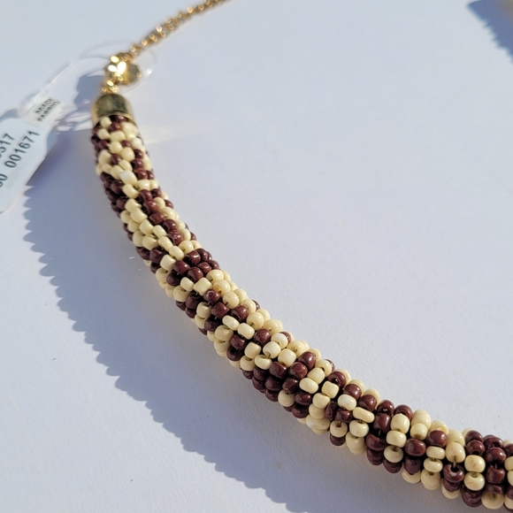 NWT Free People Diving in Choker in Brown/ Beige - Picture 4 of 5